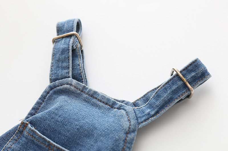 Stretchy Denim Overalls for Pets by eprolo