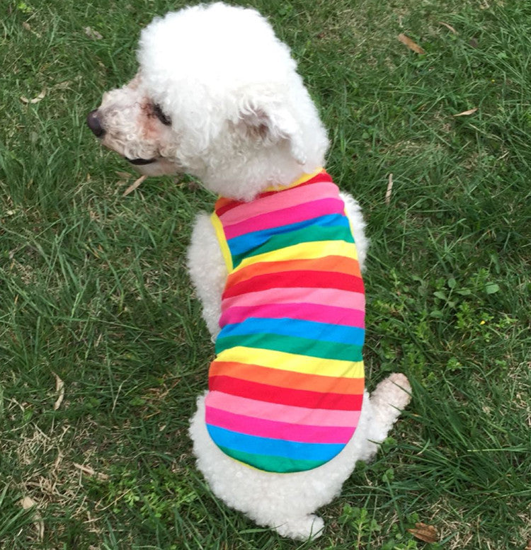 Colorful Cotton Striped Shirt for Pets by eprolo