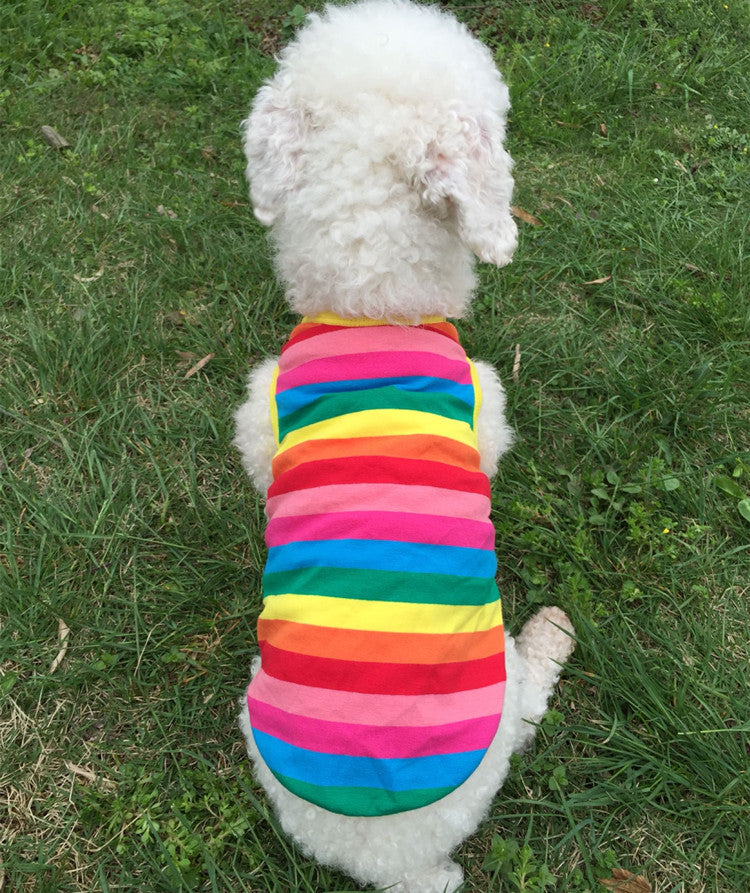 Colorful Cotton Striped Shirt for Pets by eprolo