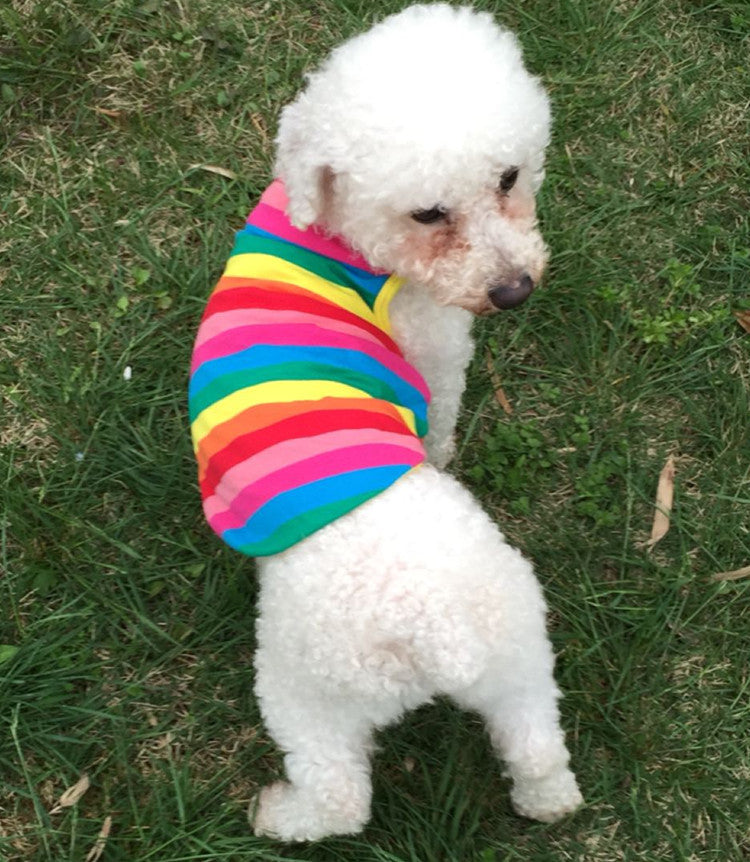 Colorful Cotton Striped Shirt for Pets by eprolo