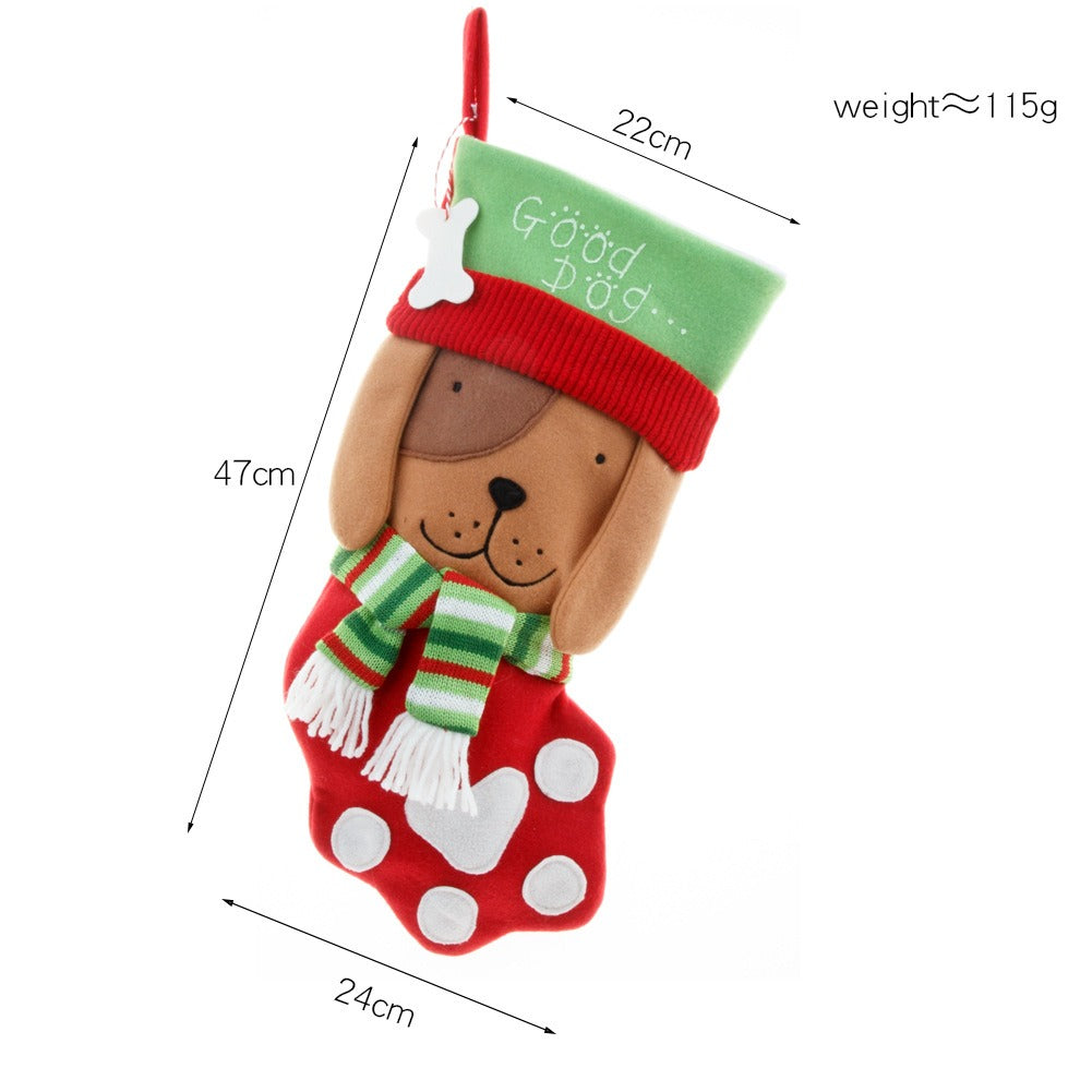 Cat Paw Christmas Stocking Gift Bag