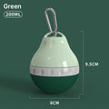 eprolo portable dog water dispenser with bowl, tear-drop design, green 200ml, carabiner clip