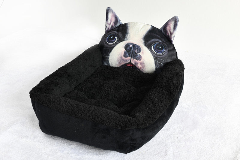 Warm enclosed 3D cartoon pet house for dogs and cats