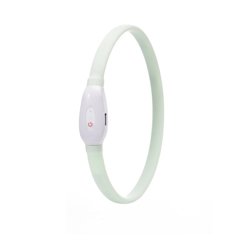 Pet Luminous Collar, mint green USB-charging LED dog collar
