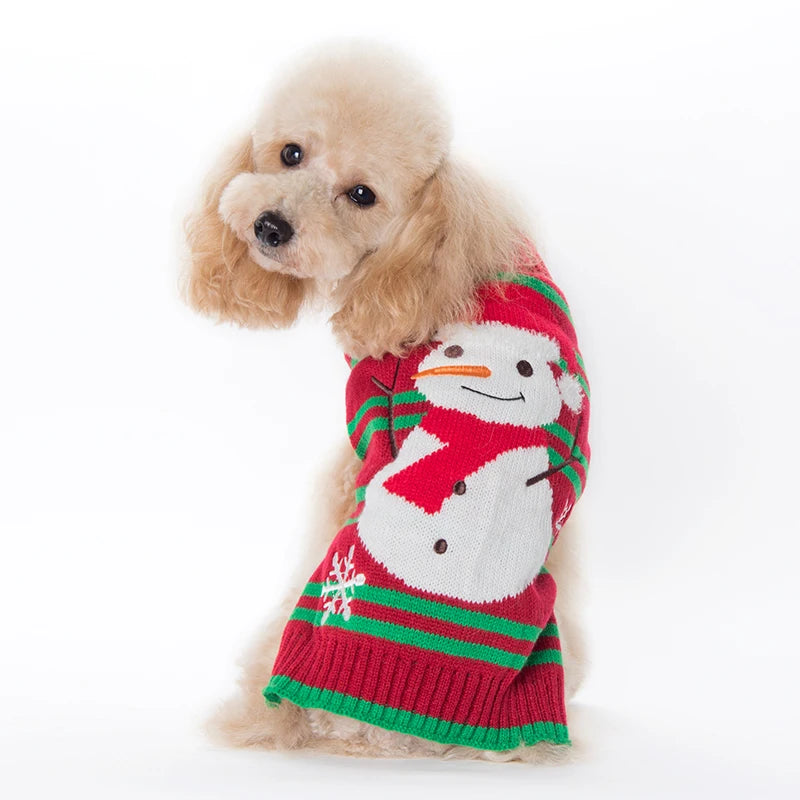 Striped Christmas Dog Sweater