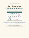 Pet Business Content Calendar cover — 30 days of posts planned for you