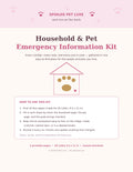 Household & Pet Emergency Information Kit Printable - Fill-In Emergency Contacts, Medical, Vet Info, Grab-and-Go Checklist & Document Locator, Instant Download (4 Pages)