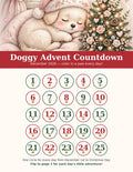 Doggy Advent Countdown Printable - December 2026 Coloring Countdown + 25 Dog Activities, Instant Download